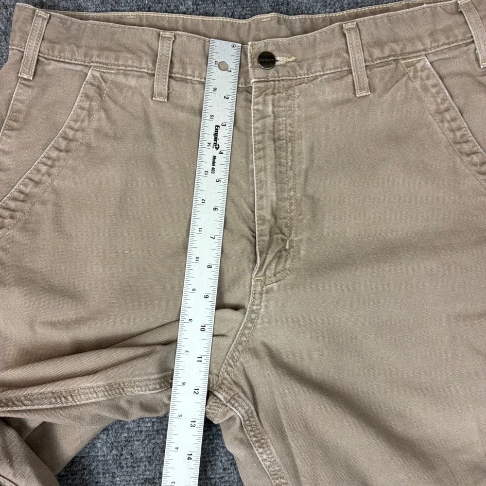 Carhartt B299 MUS Relaxed Fit Canvas Work Pants Mushroom Tan Mens Size 36x32